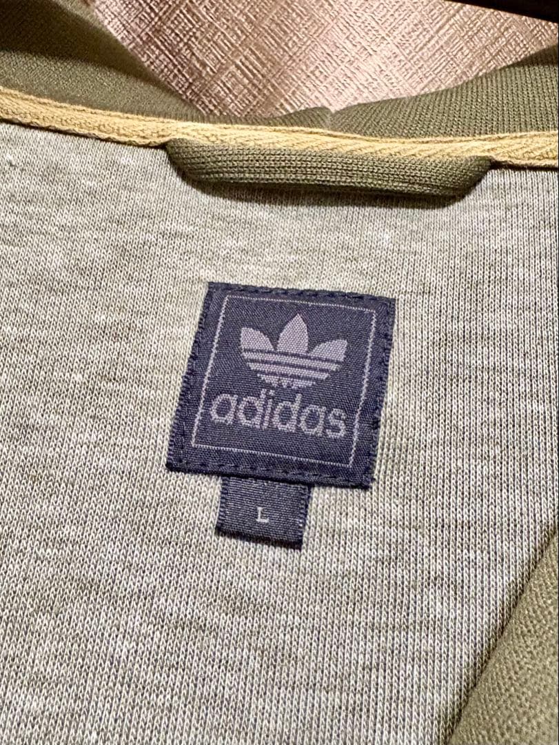 adidas 00s トレフォイル オリーブ フルジップパーカー ビンテージ
