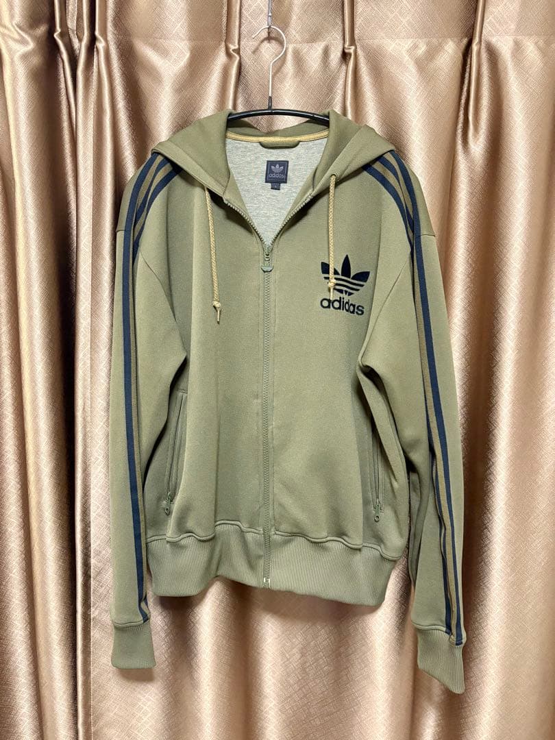 adidas 00s トレフォイル オリーブ フルジップパーカー ビンテージ