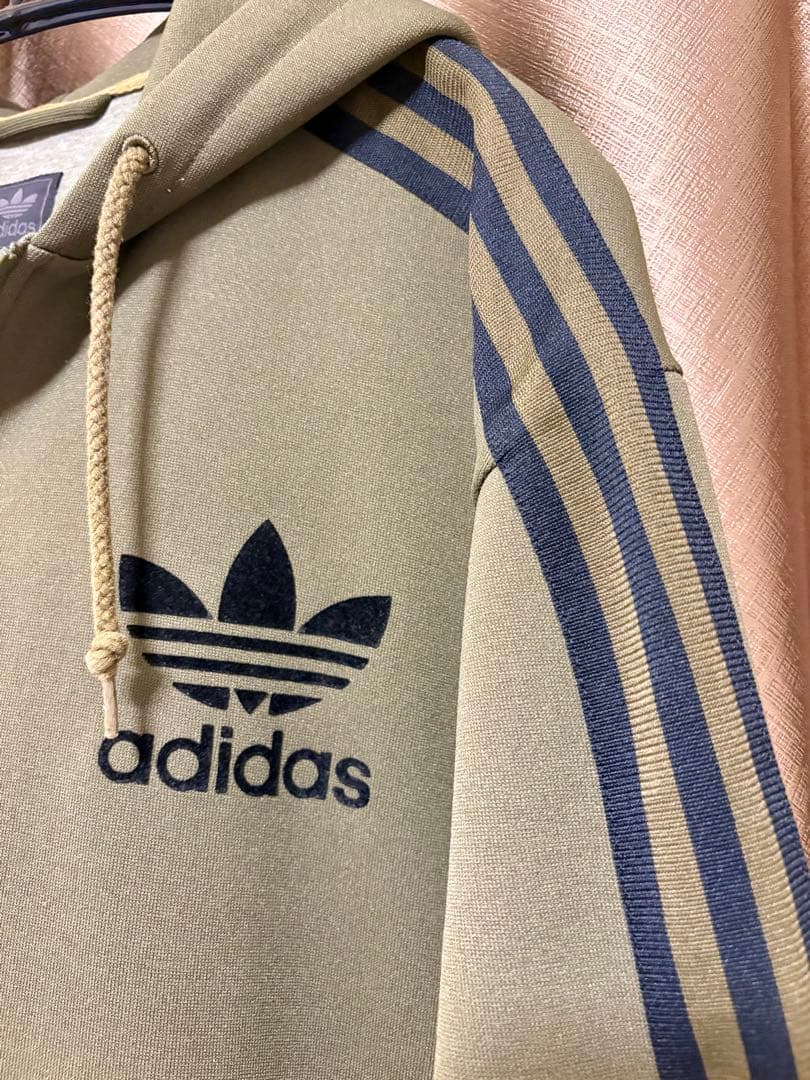 adidas 00s トレフォイル オリーブ フルジップパーカー ビンテージ