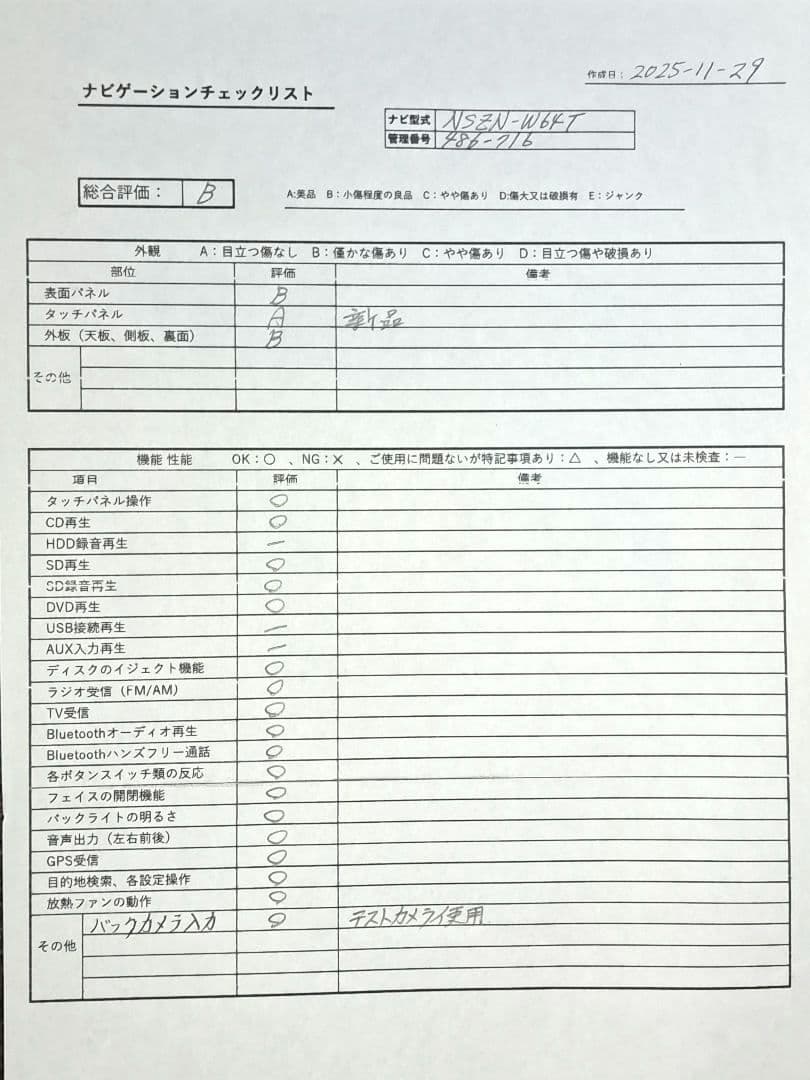 タッチ新品！★トヨタ純正ナビ NSZN-W64T BT・地デジTV