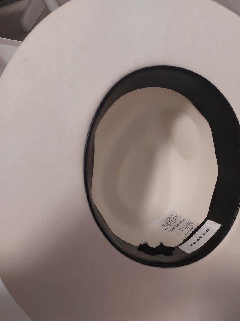 ラビットファー100％　白ハット