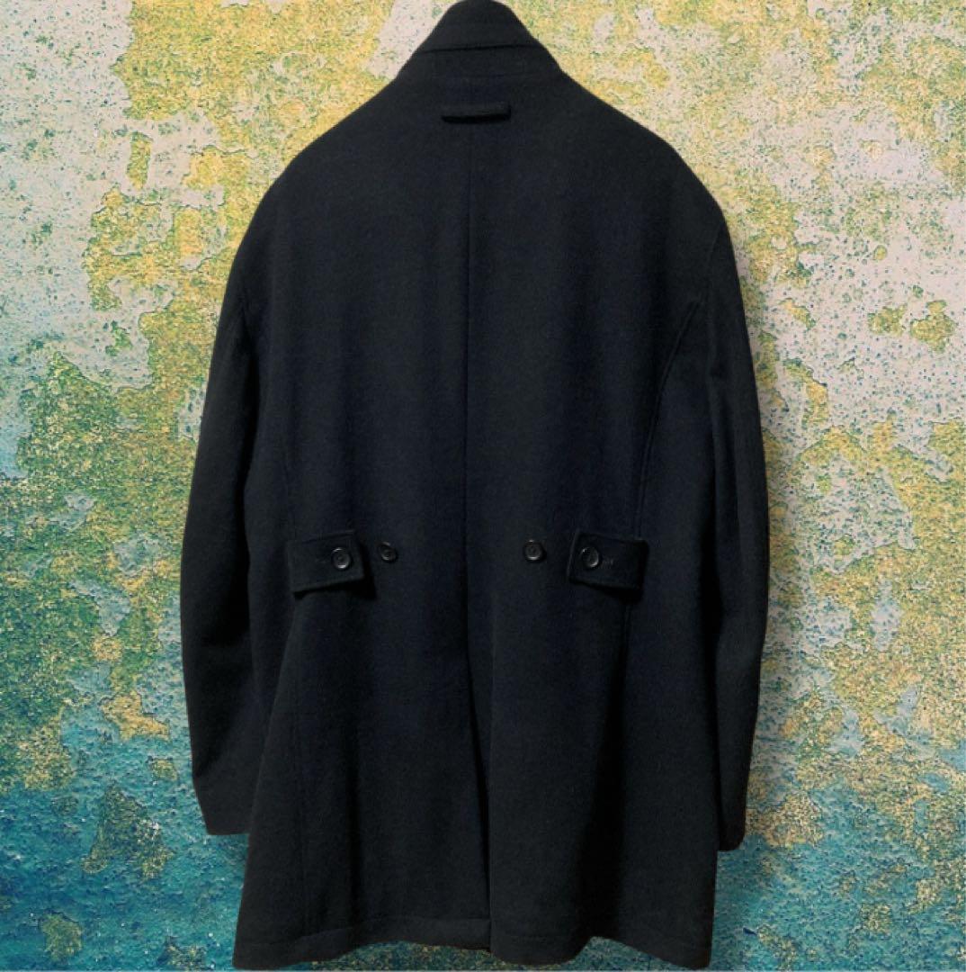 超美品 バーニーズニューヨーク ウール カシミヤ混 コート ビジネスコート 黒