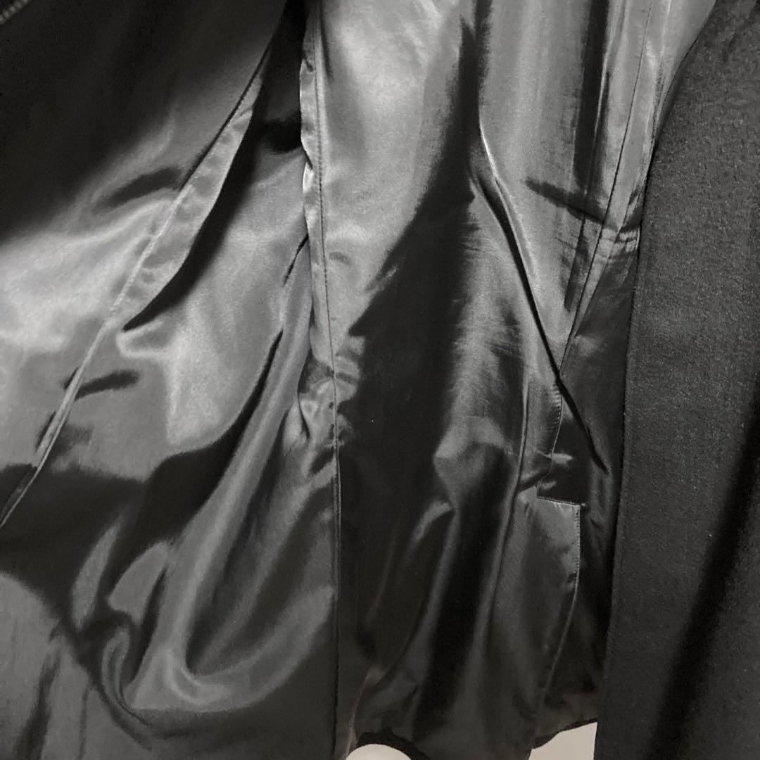 超美品 バーニーズニューヨーク ウール カシミヤ混 コート ビジネスコート 黒