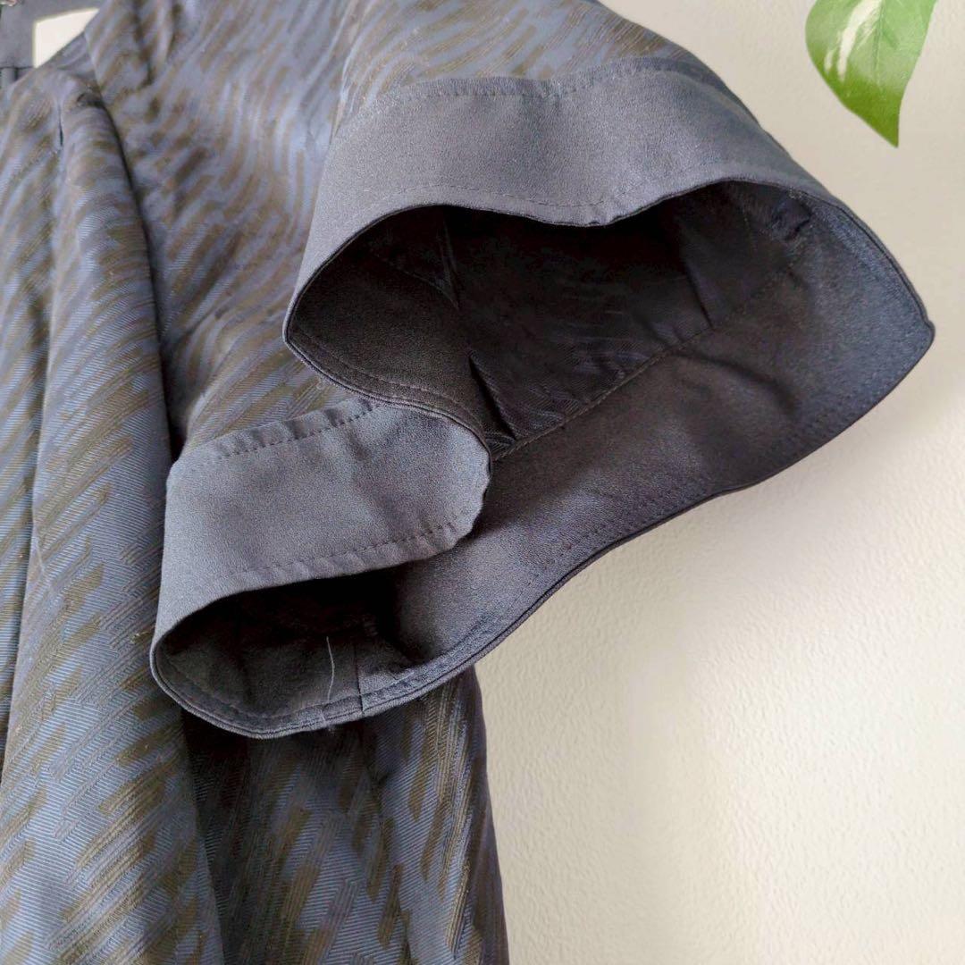 3.1フィリップリム 24AW 半袖 ワンピース ドレス ジャガード 紺色 2