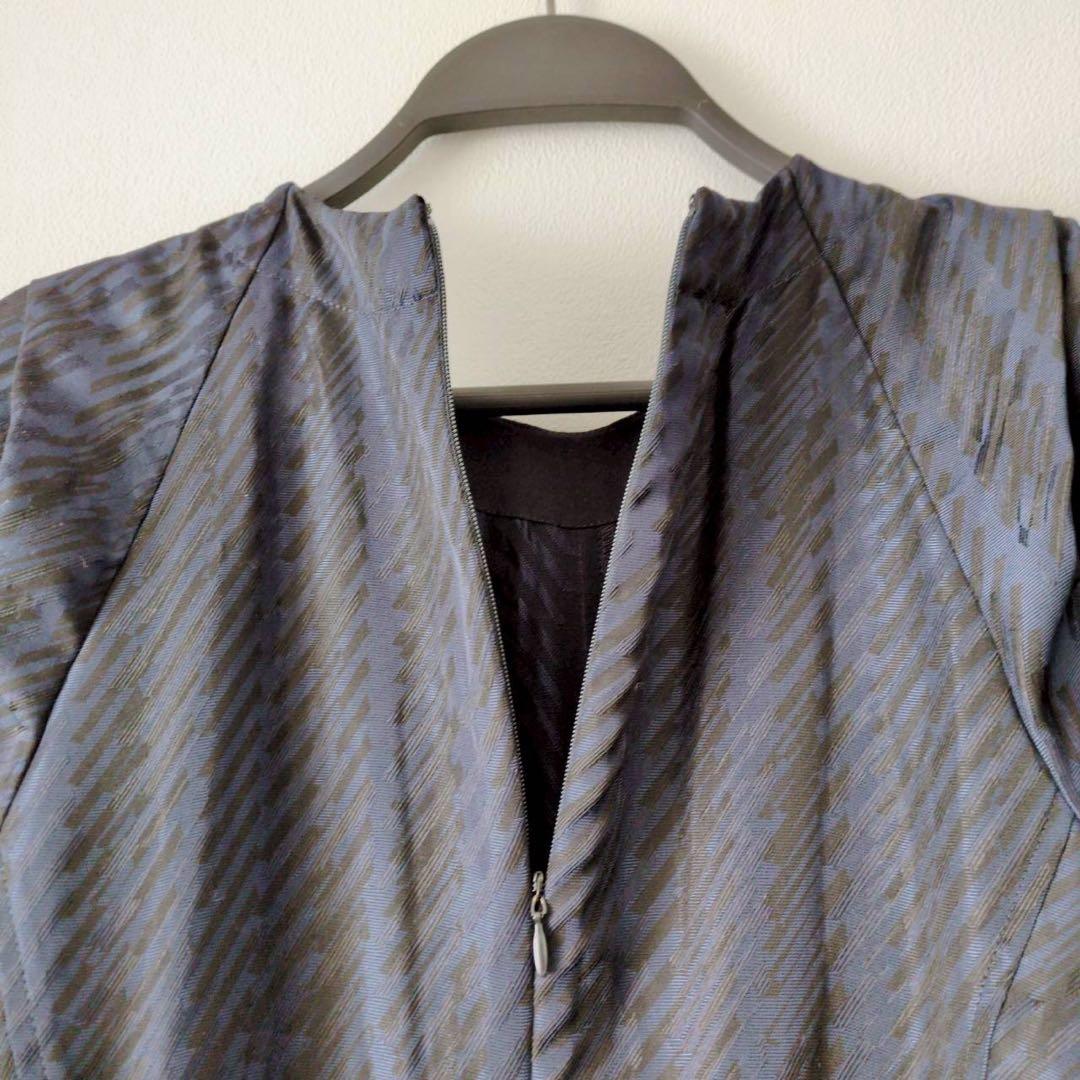 3.1フィリップリム 24AW 半袖 ワンピース ドレス ジャガード 紺色 2