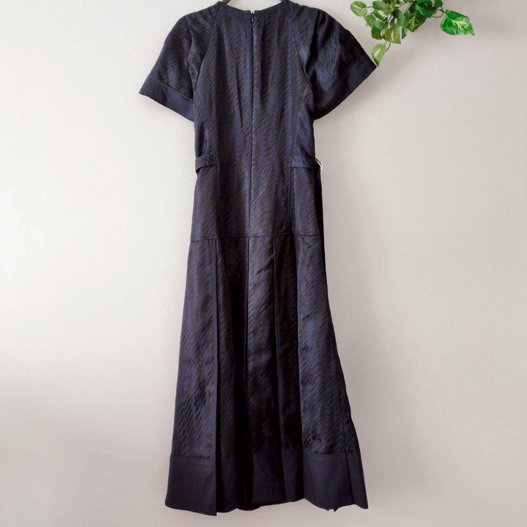 3.1フィリップリム 24AW 半袖 ワンピース ドレス ジャガード 紺色 2
