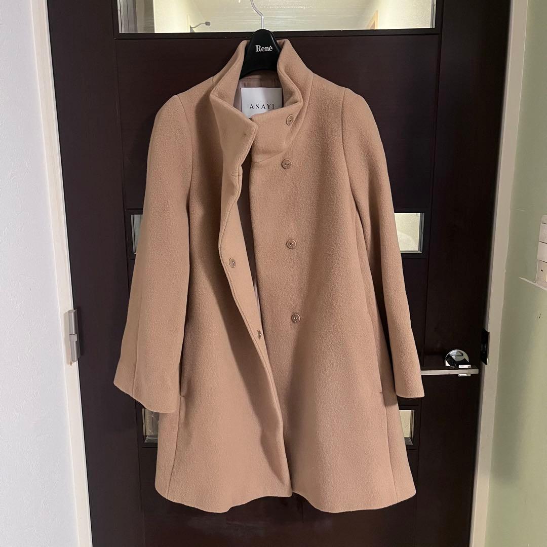 新品☆ ANAYI ウールビーバースタンドカラーロングコート/セオリー、23区