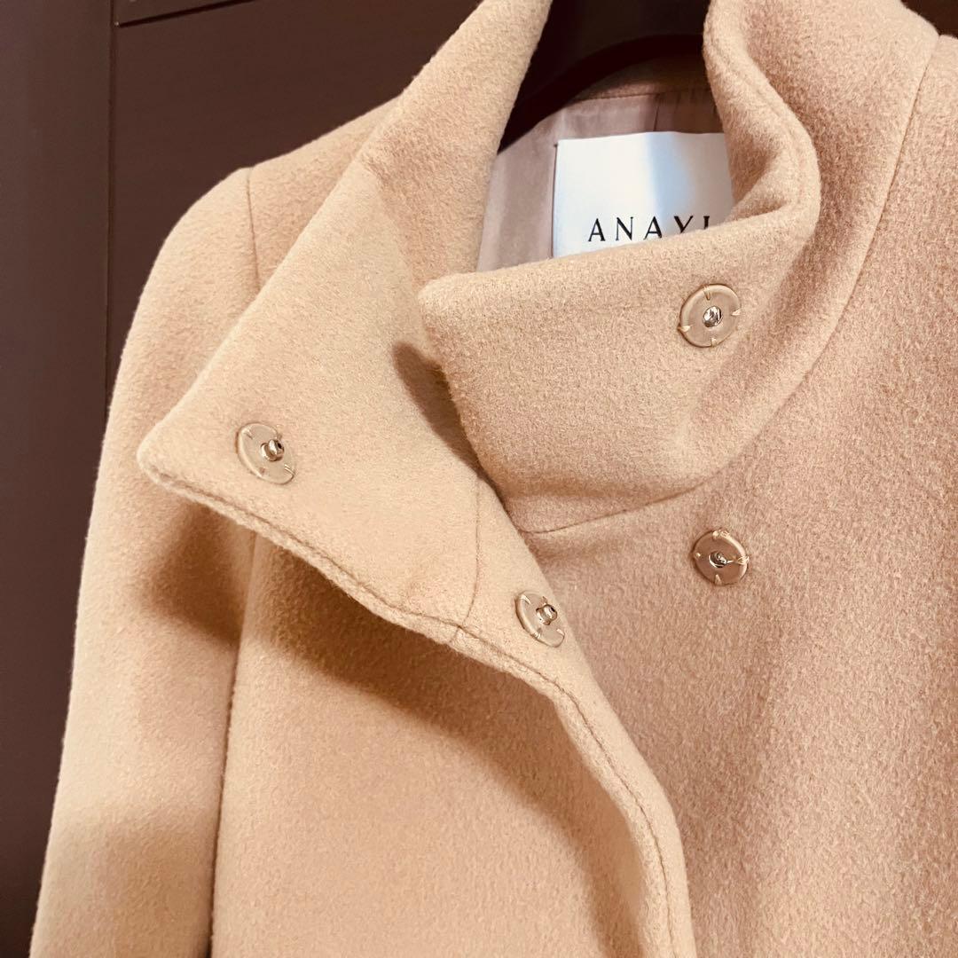 新品☆ ANAYI ウールビーバースタンドカラーロングコート/セオリー、23区