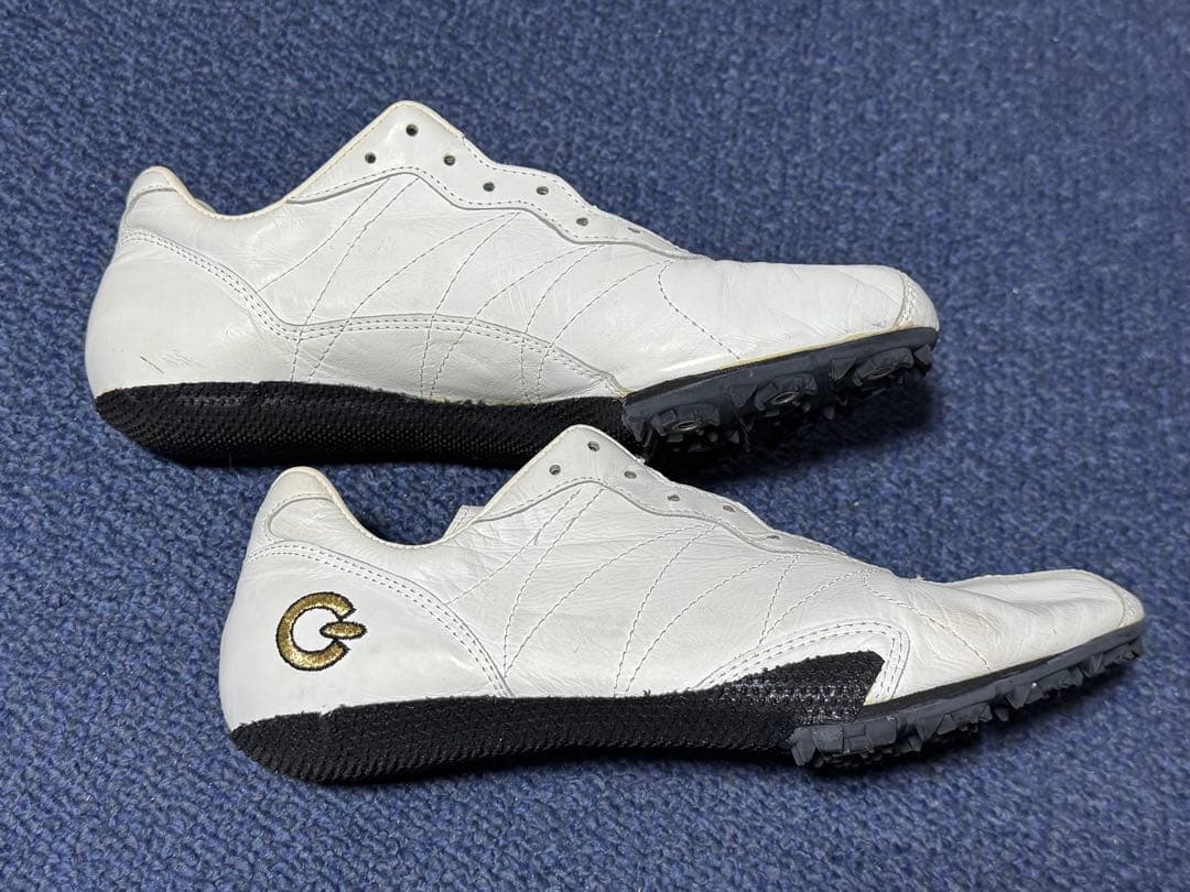 GOLDWIN カンガルー革のホワイト 陸上競技スパイク 短距離用 26.0cm