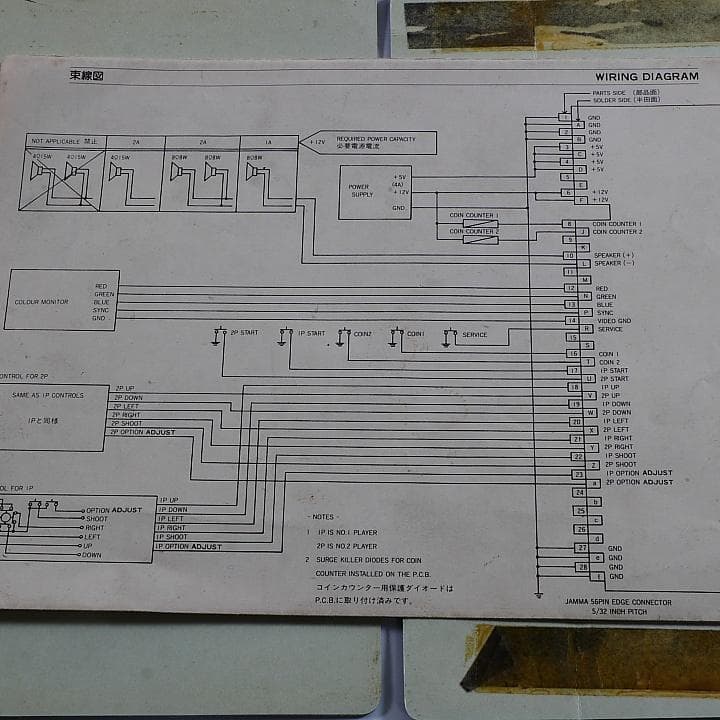 純正インスト+取扱説明書　サンダークロス　KONAMI