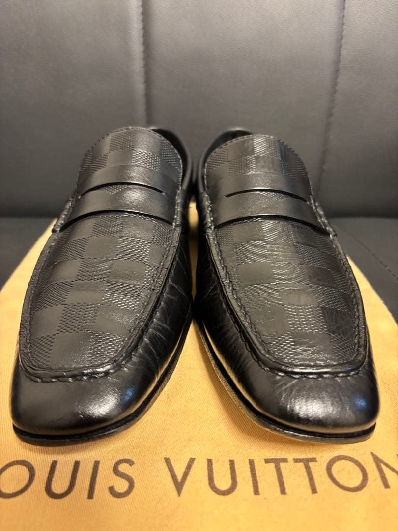 LOUIS VUITTON ルイヴィトン　ダミエローファーシューズ　24.5㎝