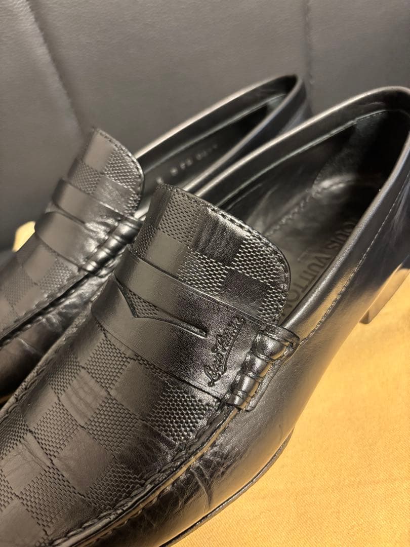 LOUIS VUITTON ルイヴィトン　ダミエローファーシューズ　24.5㎝