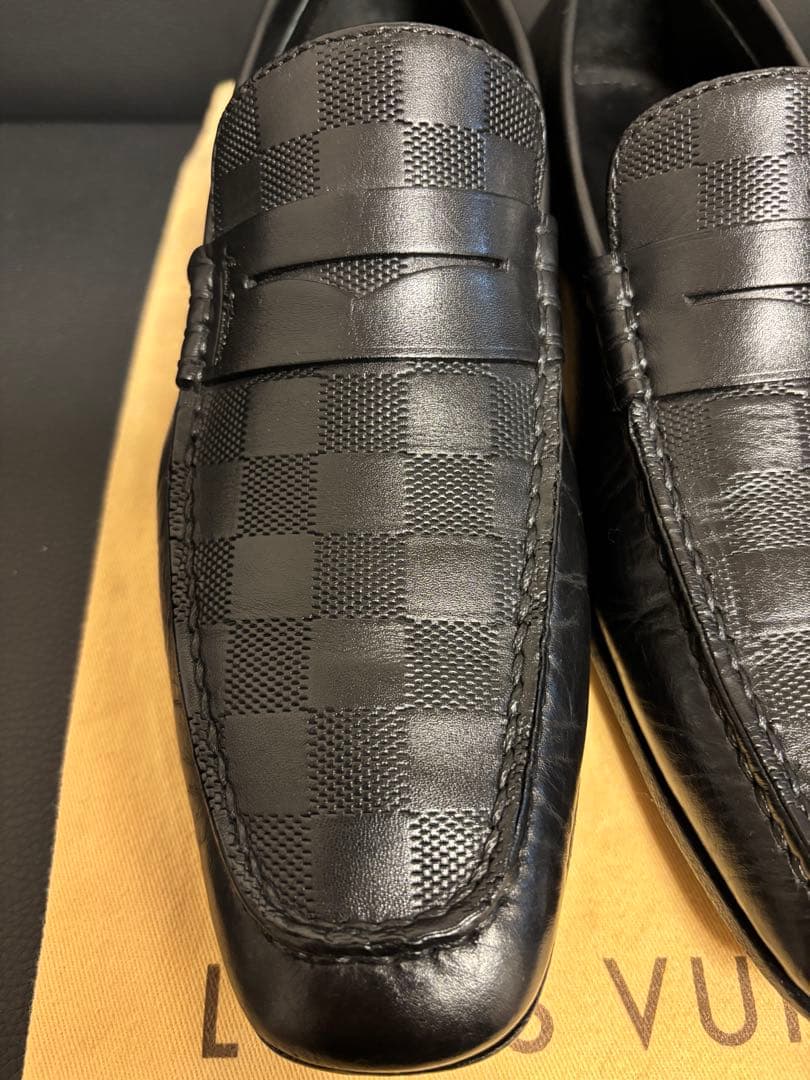 LOUIS VUITTON ルイヴィトン　ダミエローファーシューズ　24.5㎝