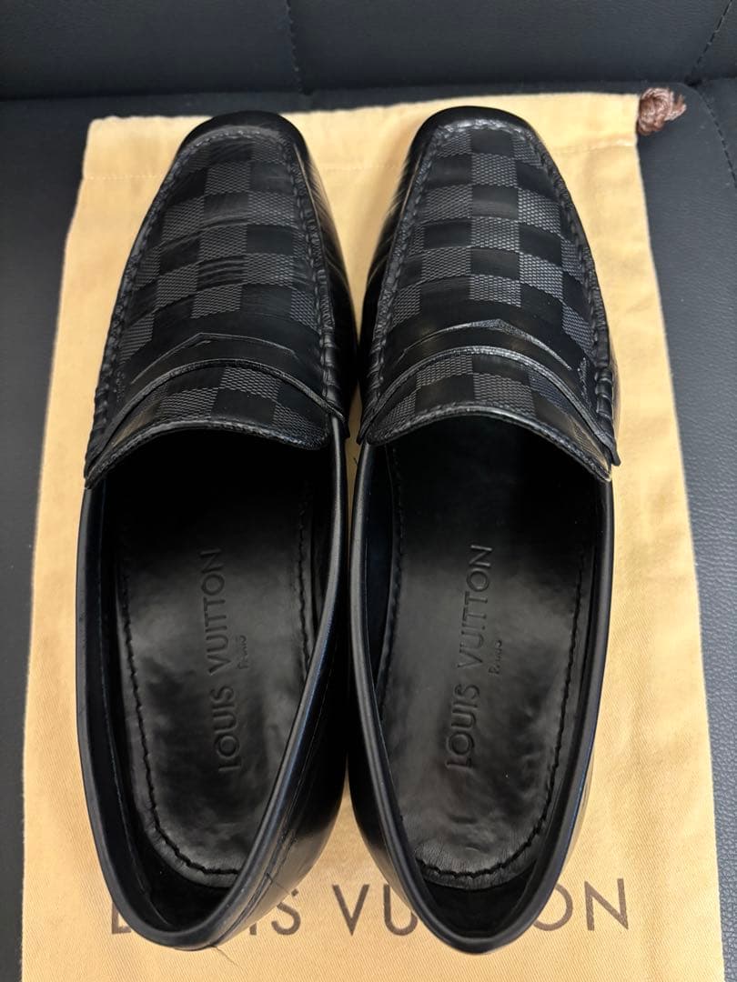 LOUIS VUITTON ルイヴィトン　ダミエローファーシューズ　24.5㎝