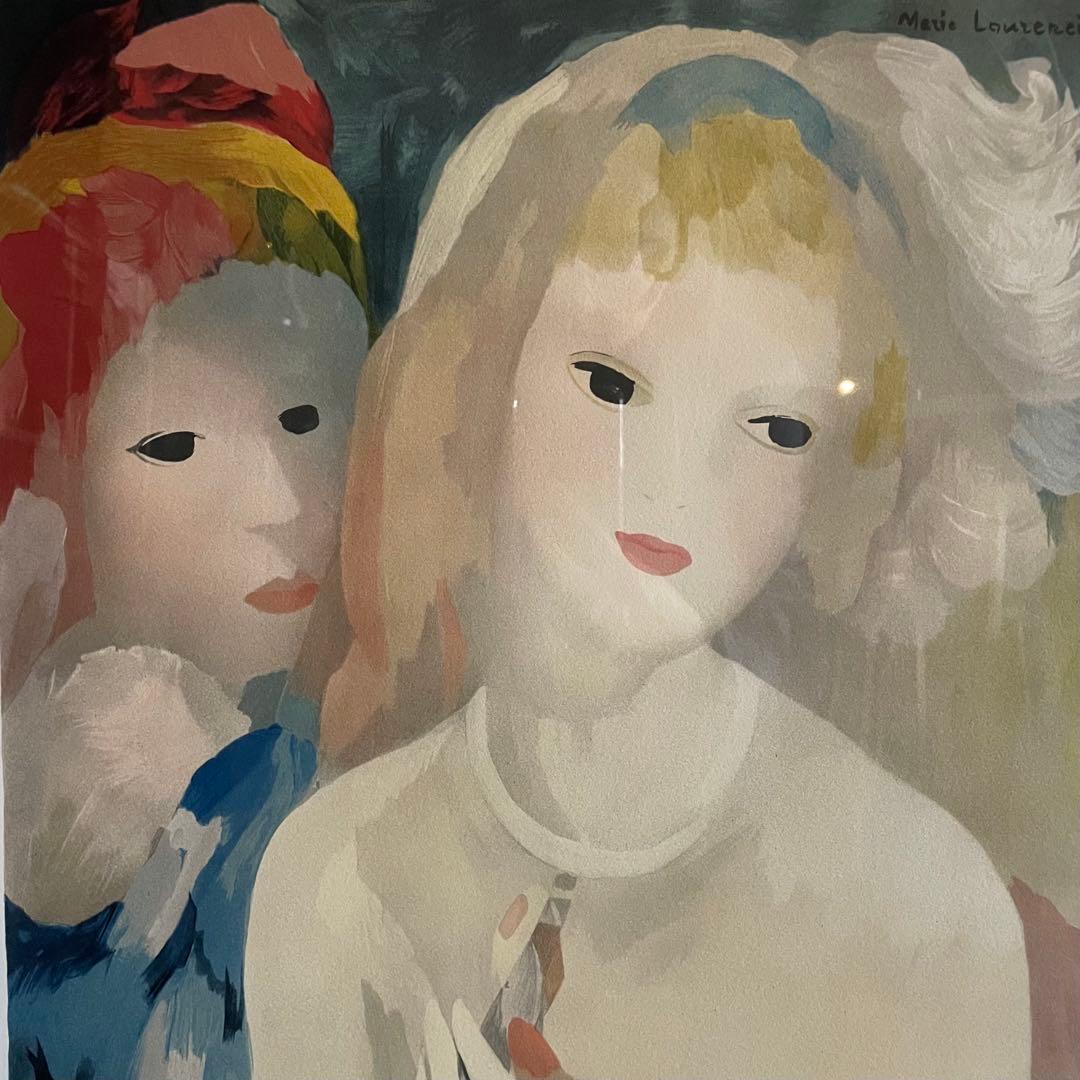 マリー・ローランサン「笛を持つ少女」リトグラフ　9/25 25.3.8−2