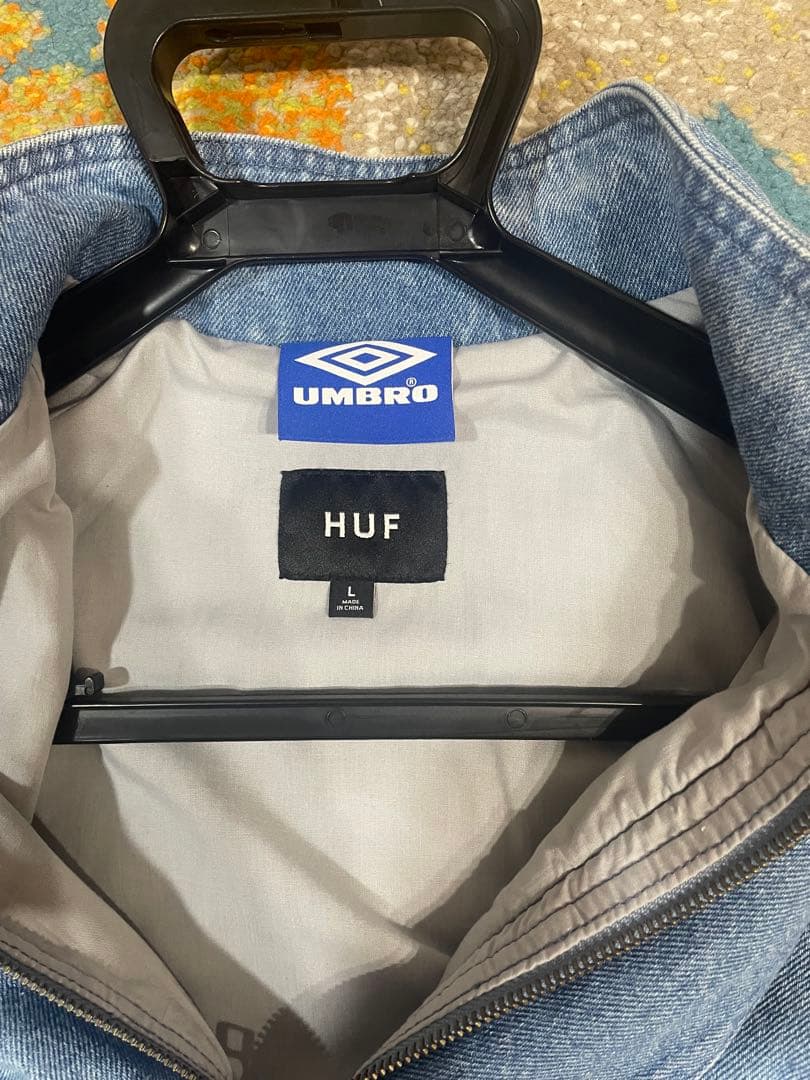 ☆美品☆ HUF×UMBROデニムジャケット ライトブルー　定価 37400