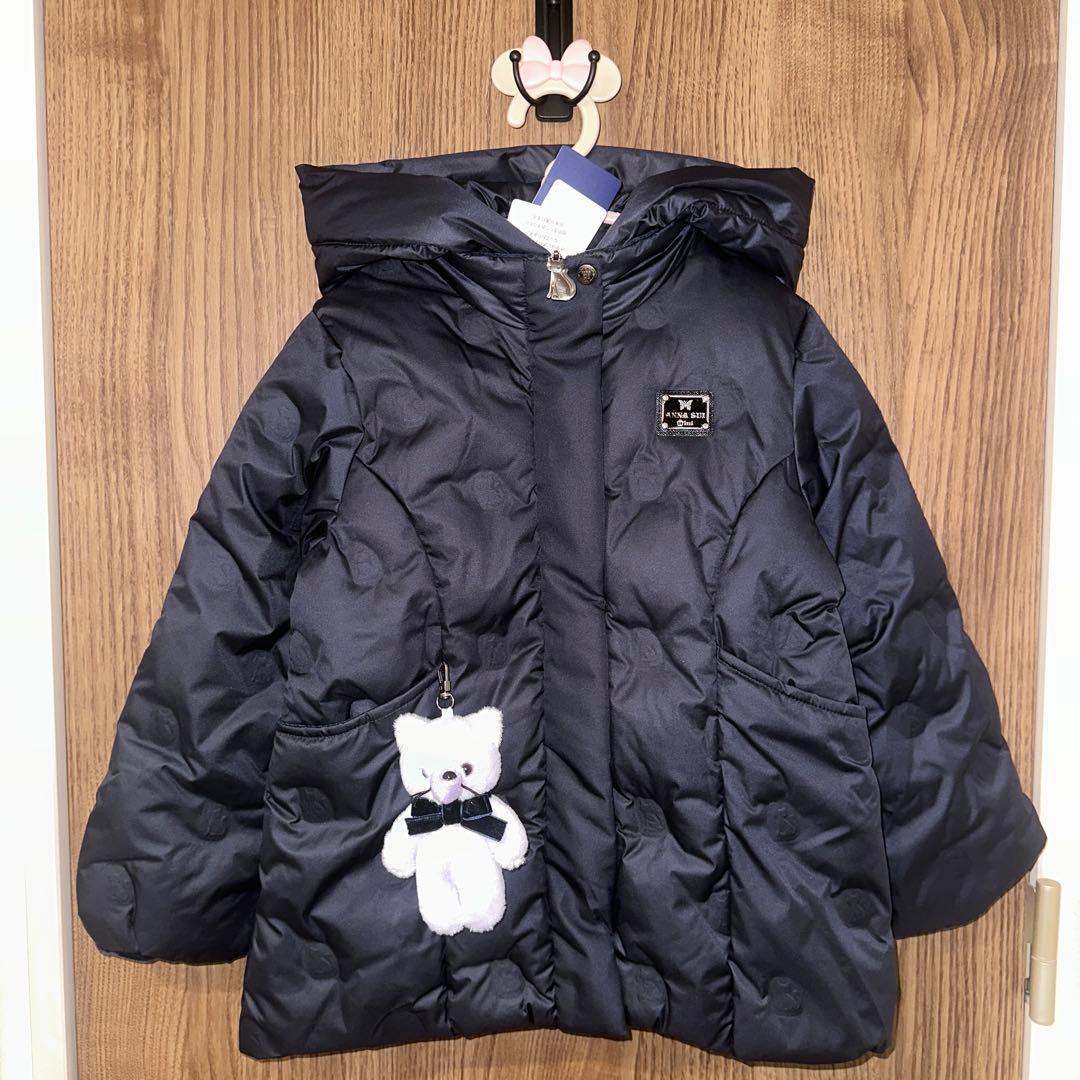 花*花様 新品タグ付き　ANNA SUI mini 中綿ネコブルゾン　紺115-