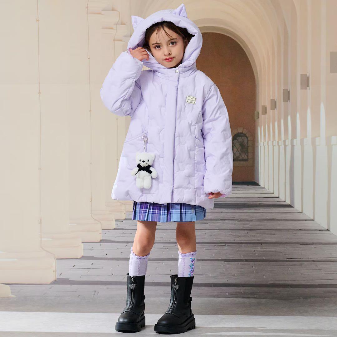 花*花様 新品タグ付き　ANNA SUI mini 中綿ネコブルゾン　紺115-