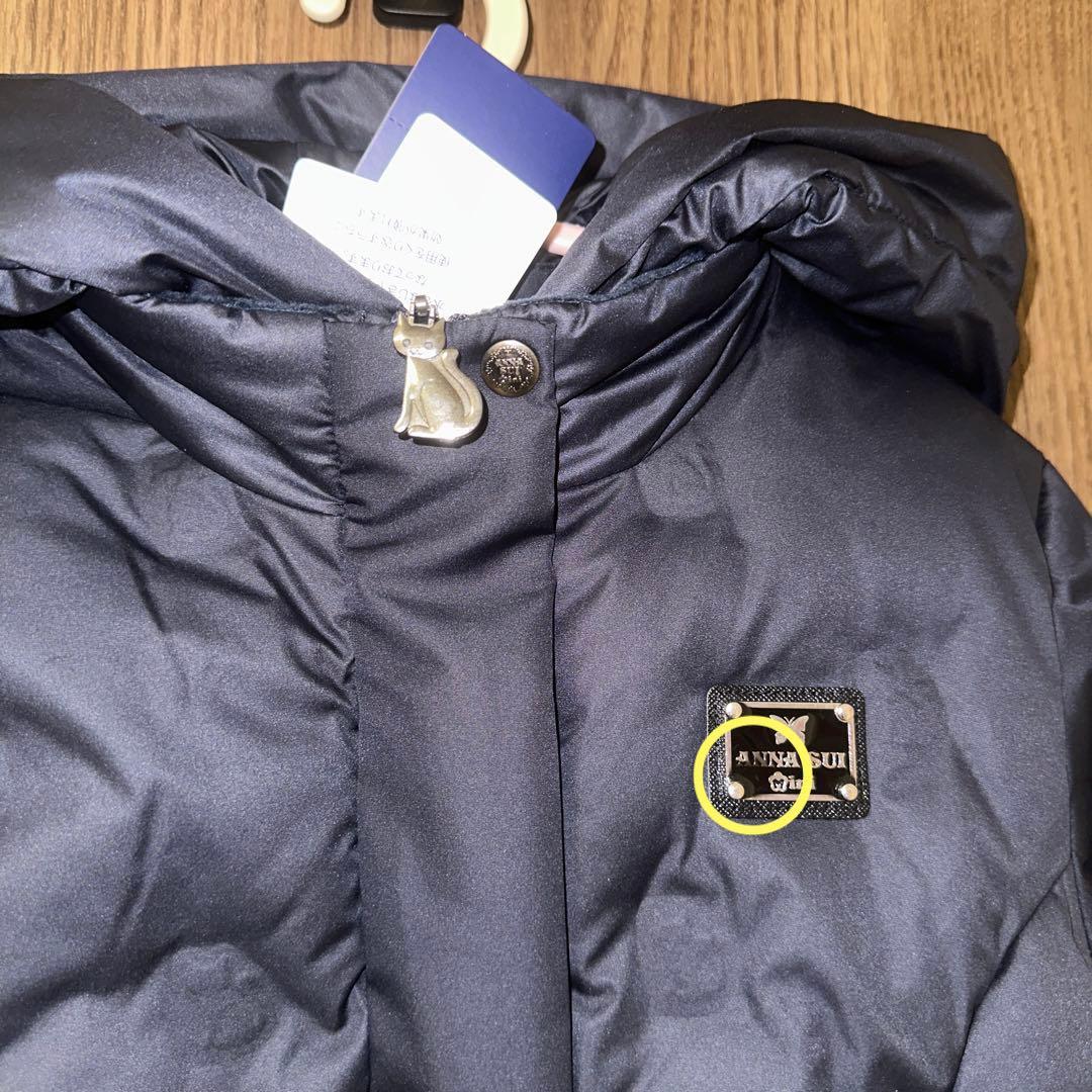 花*花様 新品タグ付き　ANNA SUI mini 中綿ネコブルゾン　紺115-