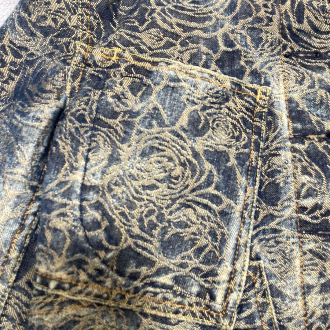 美品　ISSEY MIYAKE 花柄デニムジャケット