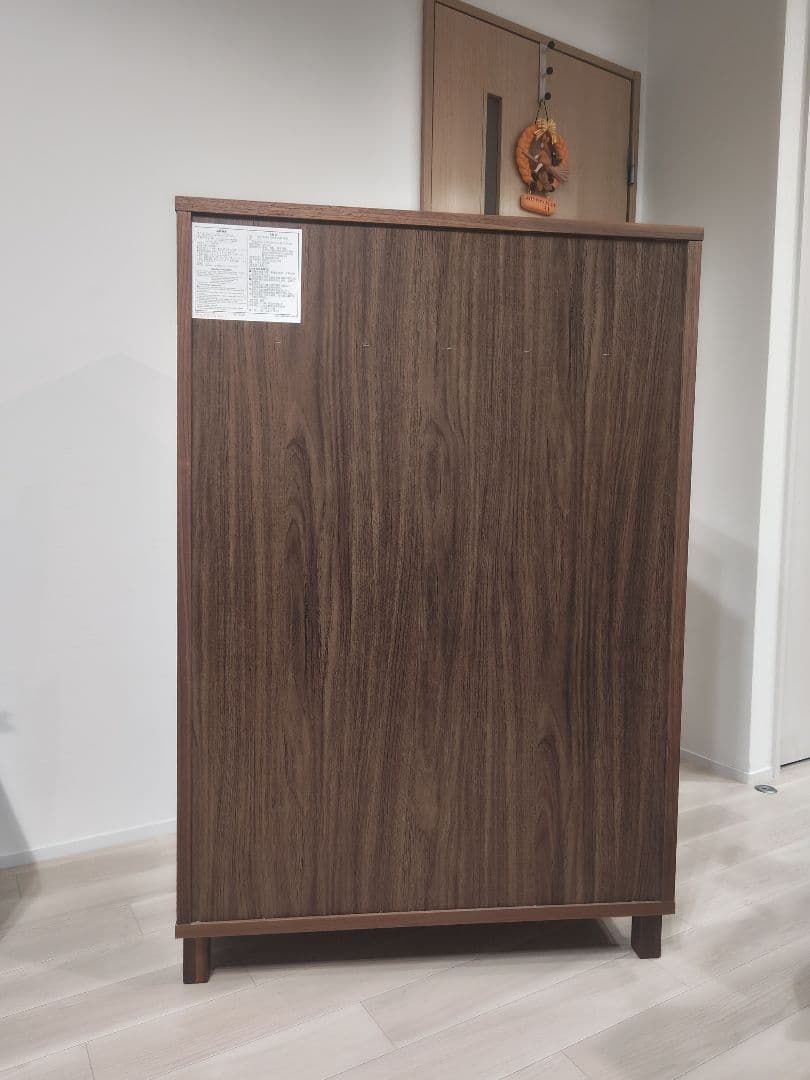 【ぽちまる】無印良品 ６段 ダークブラウン ナチュラル ハイチェスト