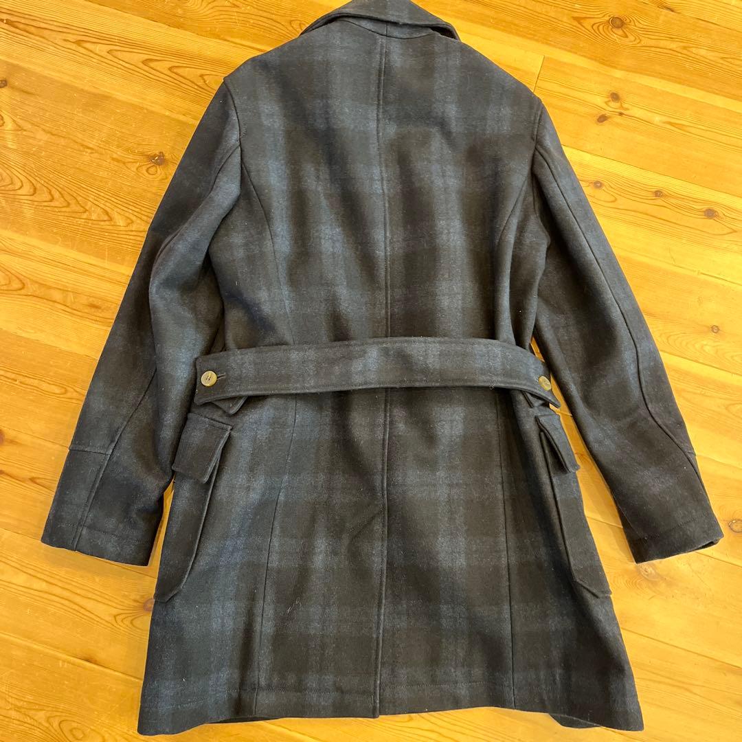 CAMPLIN イタリア製ウールピーコート チェック