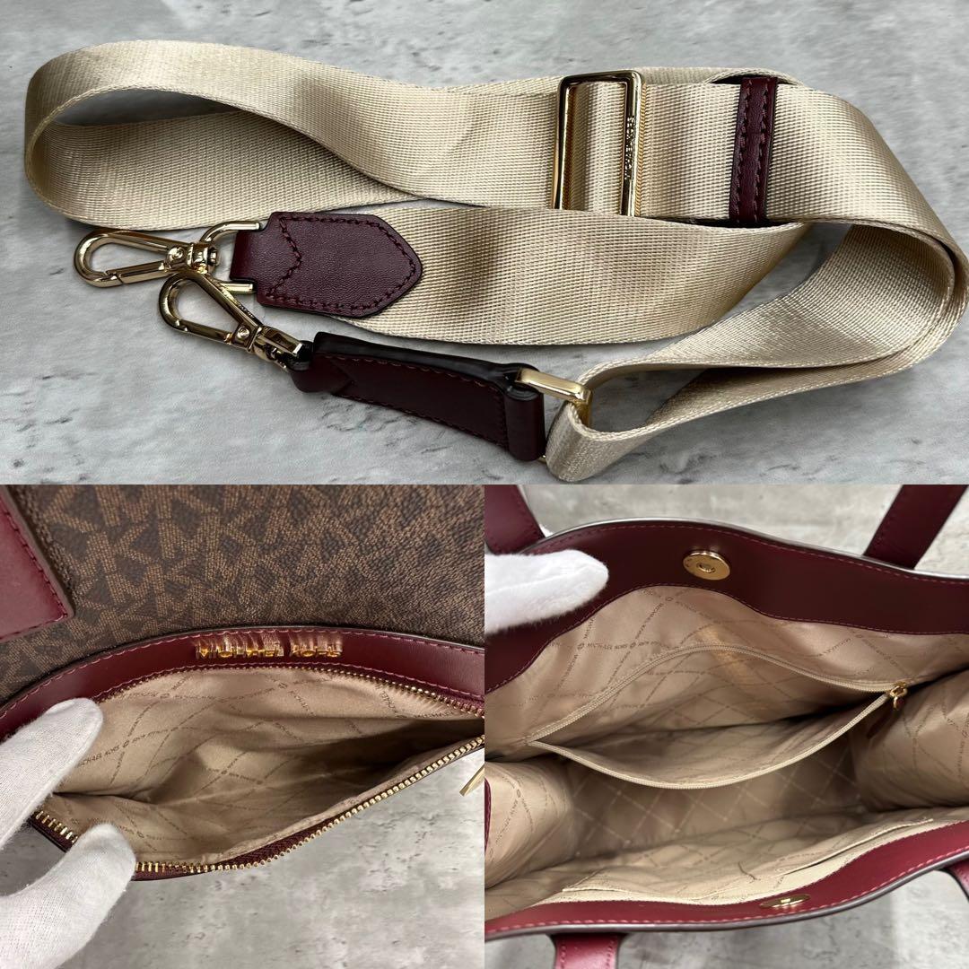 未使用級✨ マイケルコース モノグラム 総柄 2way トートバッグ A4◎