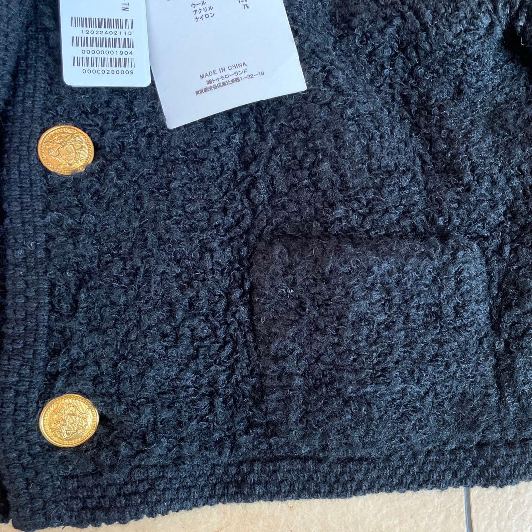 新品未着用タグ付MACPHEE ノーカラージャケット ブラック