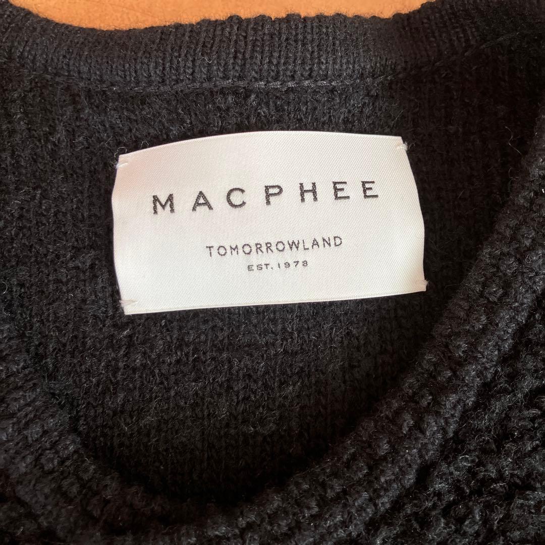 新品未着用タグ付MACPHEE ノーカラージャケット ブラック