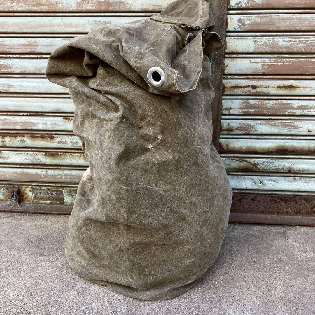 大容量 50s フランス軍 実物 ヴィンテージ ミリタリー ダッフルバッグ
