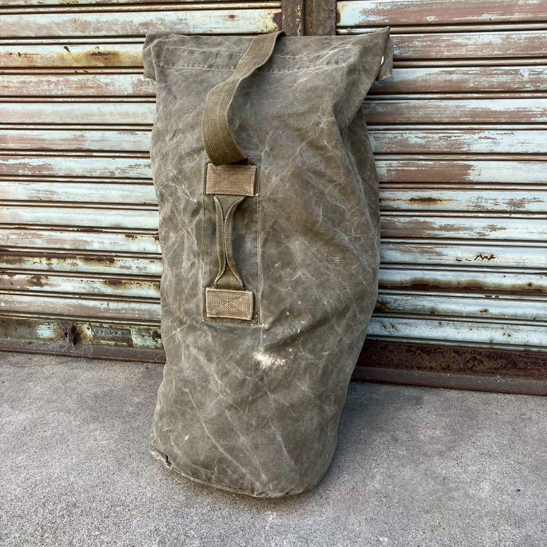 大容量 50s フランス軍 実物 ヴィンテージ ミリタリー ダッフルバッグ