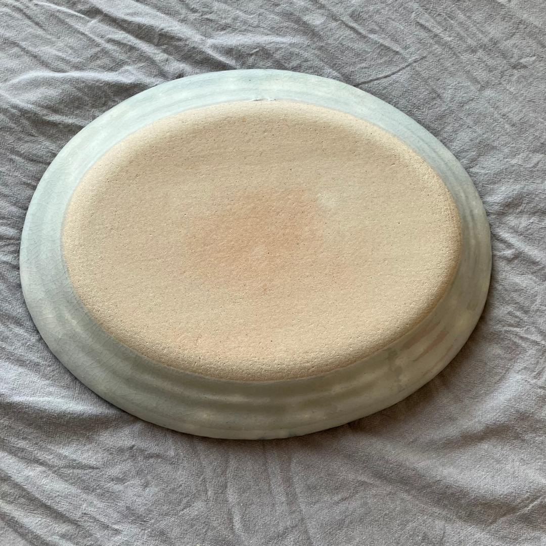 【新品未使用】コウホ窯　市野吉記　楕円プレート　オーバルプレート②