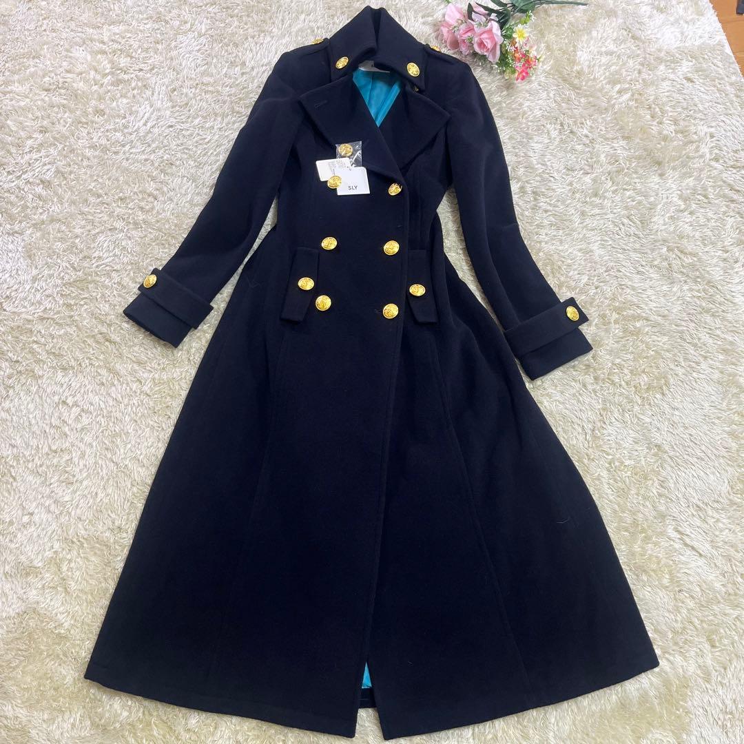 なお スライ ベビドンコート 安室奈美恵 着用モデル 金ボタン カシミヤ