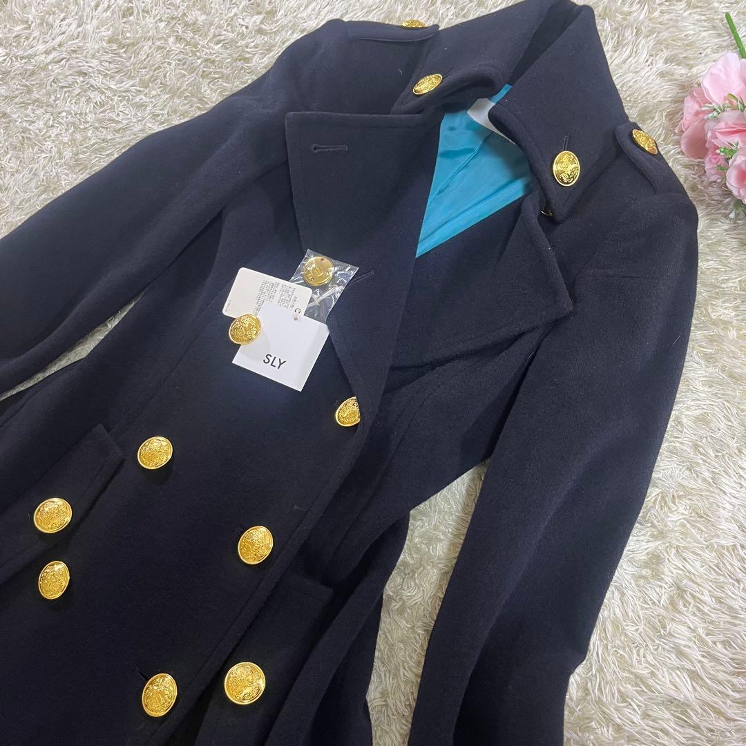 なお スライ ベビドンコート 安室奈美恵 着用モデル 金ボタン カシミヤ