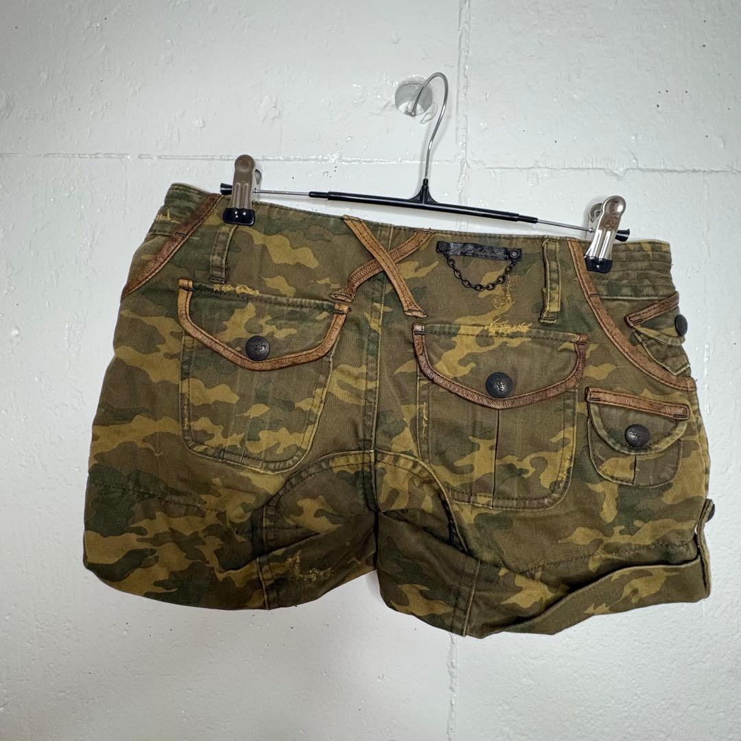 迷彩柄ショートパンツ Y2K ROCK 平成　ギャル