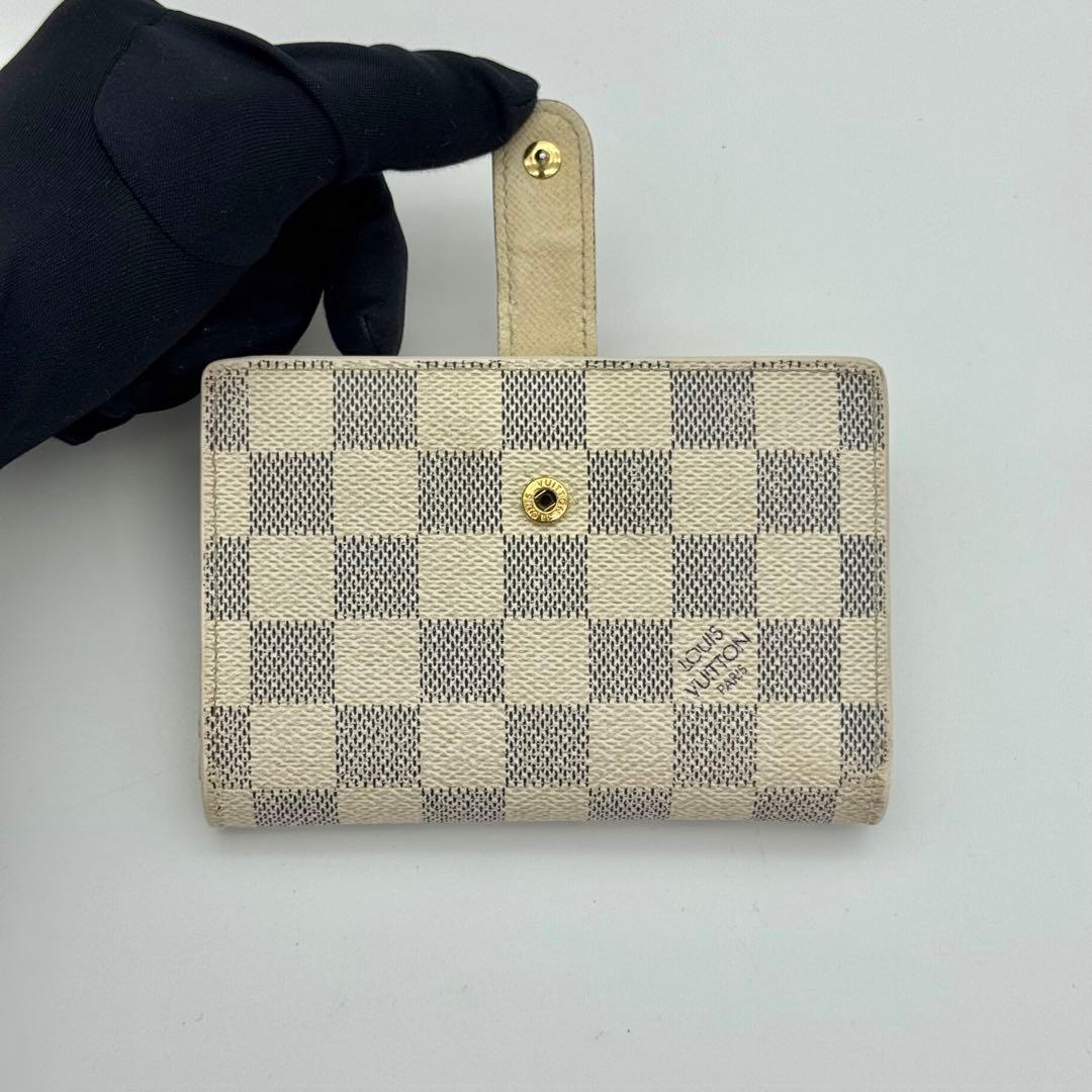 ヴィトン ダミエ アズール ポルトフォイユ ヴィエノワ がま口 カード8枚