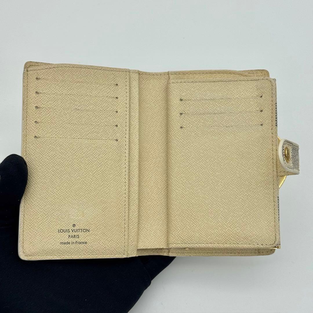ヴィトン ダミエ アズール ポルトフォイユ ヴィエノワ がま口 カード8枚