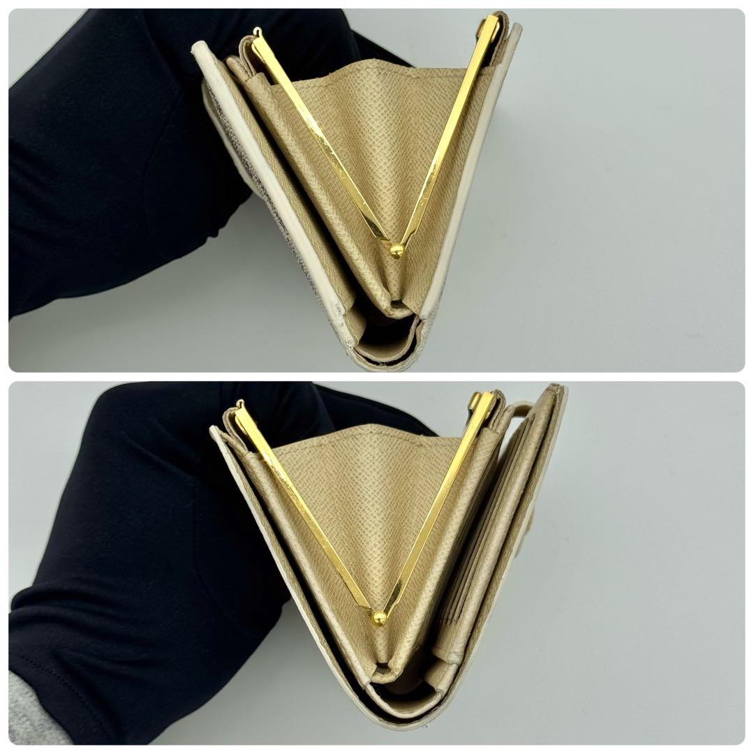 ヴィトン ダミエ アズール ポルトフォイユ ヴィエノワ がま口 カード8枚