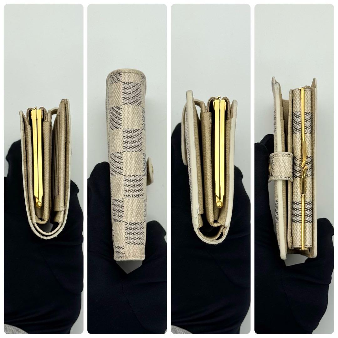 ヴィトン ダミエ アズール ポルトフォイユ ヴィエノワ がま口 カード8枚