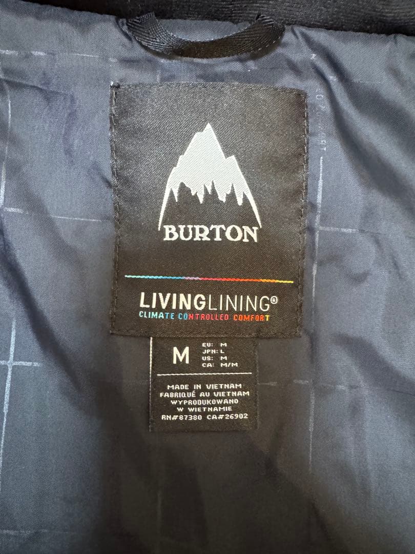 BURTON スノーボードジャケット M 黒/ベージュ