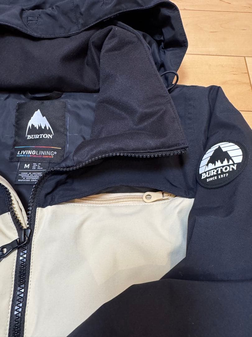 BURTON スノーボードジャケット M 黒/ベージュ
