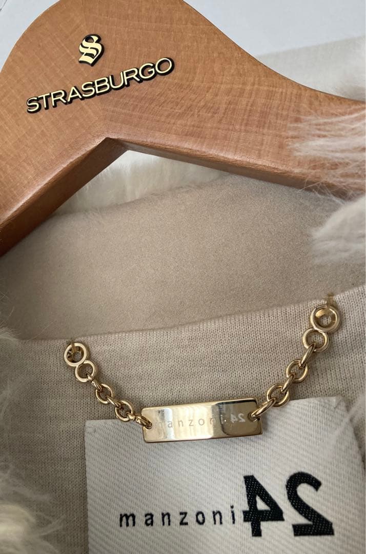 【新品未使用】定価21万円manzoni24羊毛ラビット切り替えファージレ