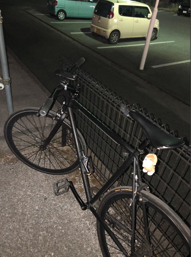 ブラック ピストバイク 700C