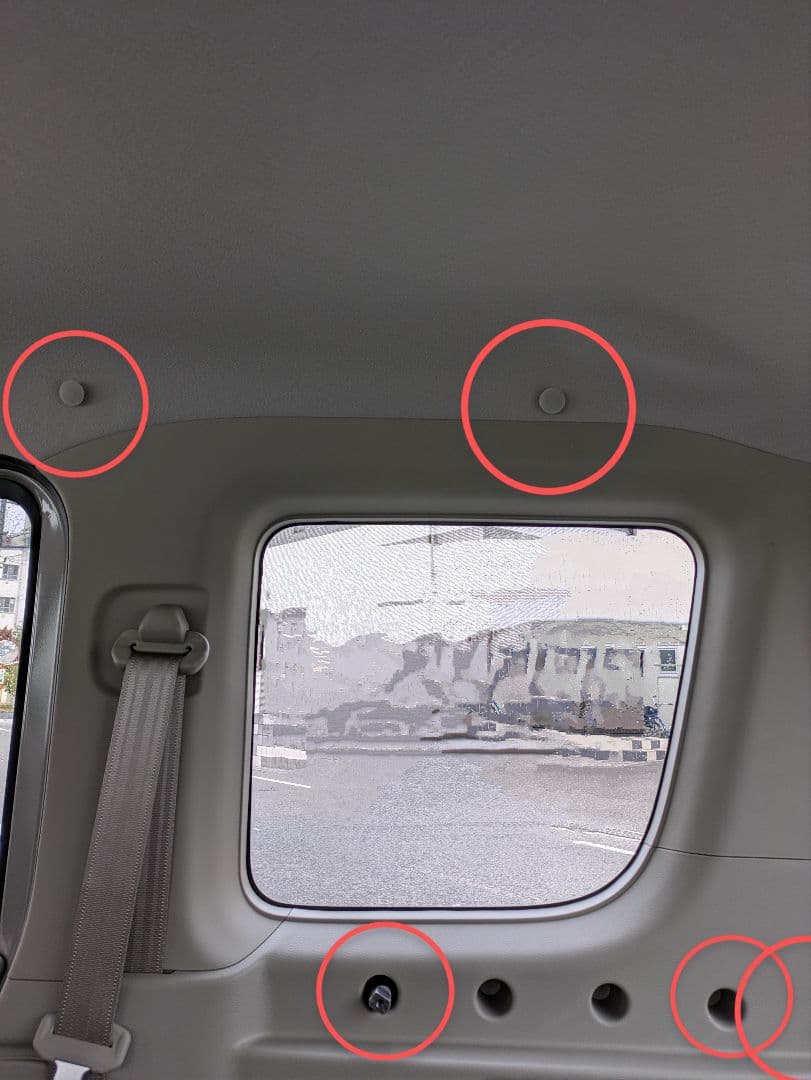 エブリィワゴン 3BA-DA17ｗインナーメッシュパネル　取り付け確認用中古品