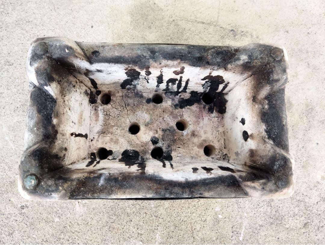 超稀少！能登　天然岩切出　コンロ 七輪　 角型　小型