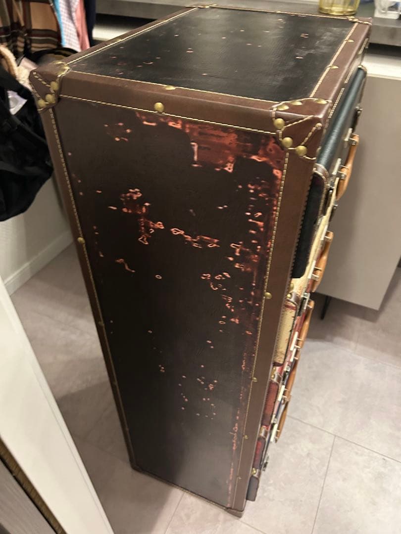 トランク型5段引き出しタンス　アンティーク調