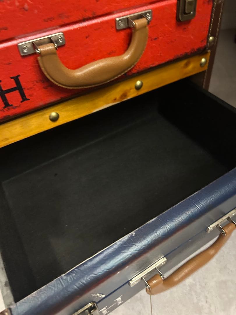 トランク型5段引き出しタンス　アンティーク調