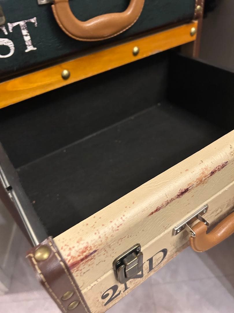 トランク型5段引き出しタンス　アンティーク調