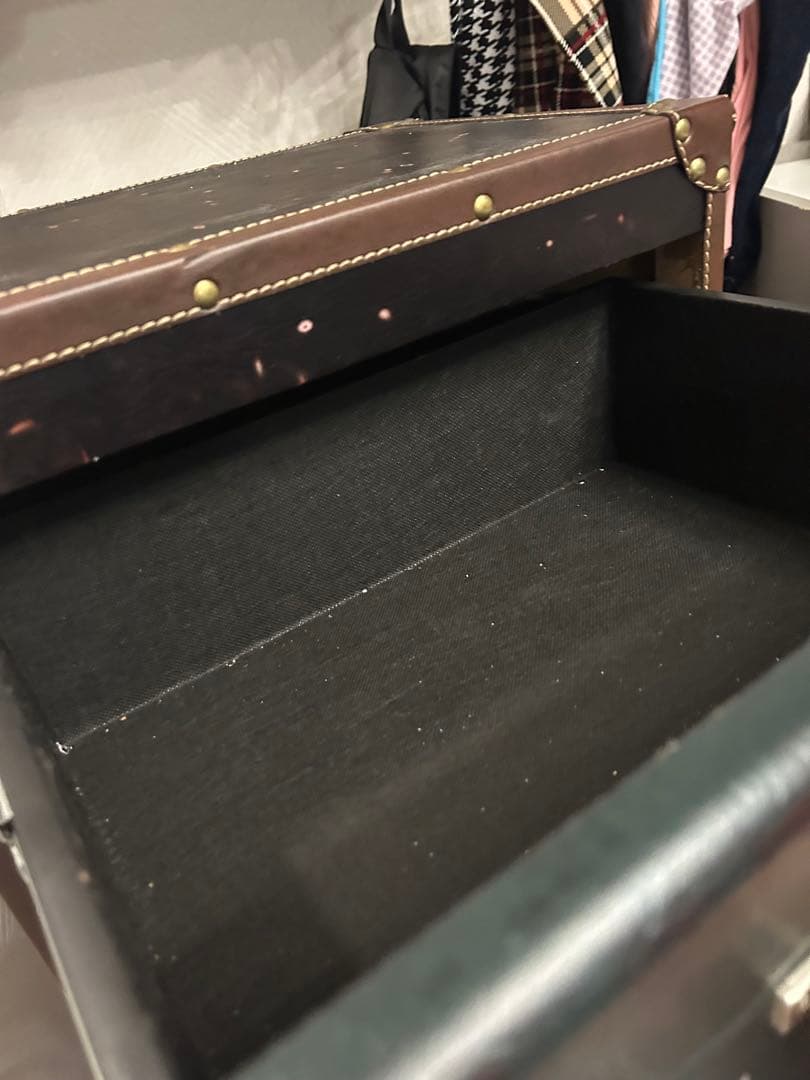 トランク型5段引き出しタンス　アンティーク調