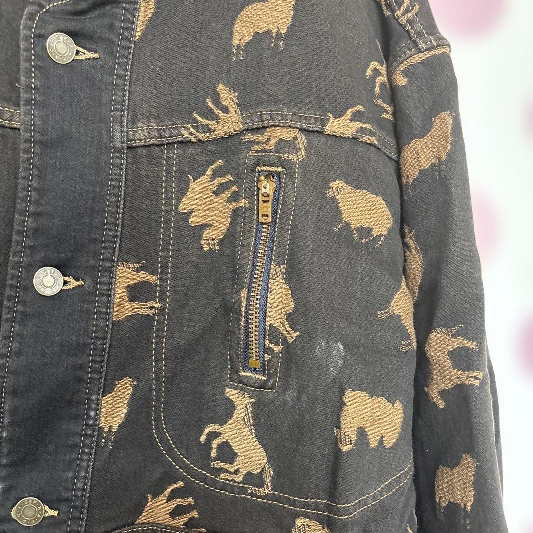 フラボア セットアップ　動物柄デニムジャケット